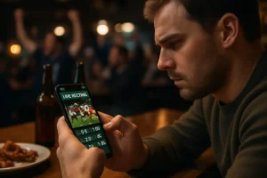 Live Betting Margins shown through a sportsbook odds board on a game night