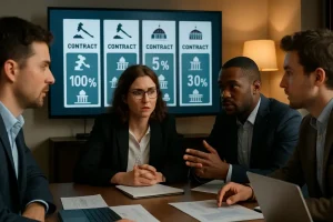 New York Kalshi court filing beside a sportsbook screen and legal notes
